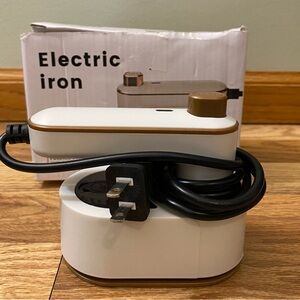 Compact White Electric Iron For Travel NIB
